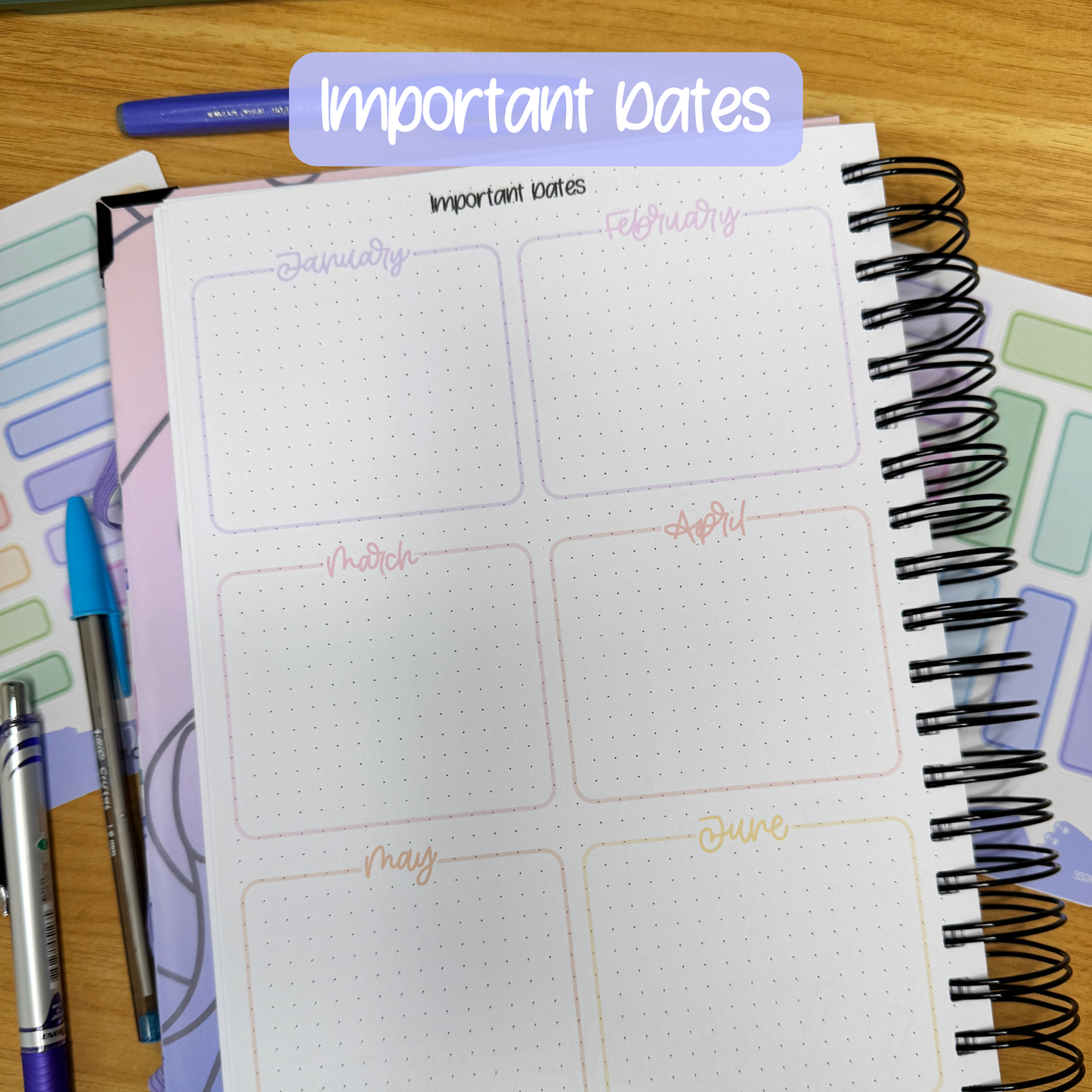 Hobby Illustrated Undated Bullet Journal-Style Planner - Flexible Layout for Creative Planning