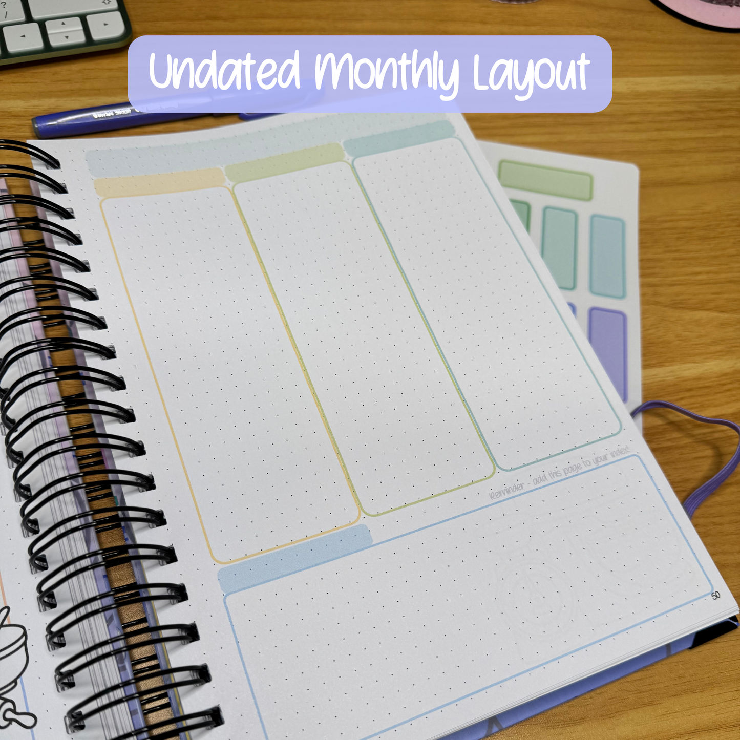 Hobby Illustrated Undated Bullet Journal-Style Planner - Flexible Layout for Creative Planning