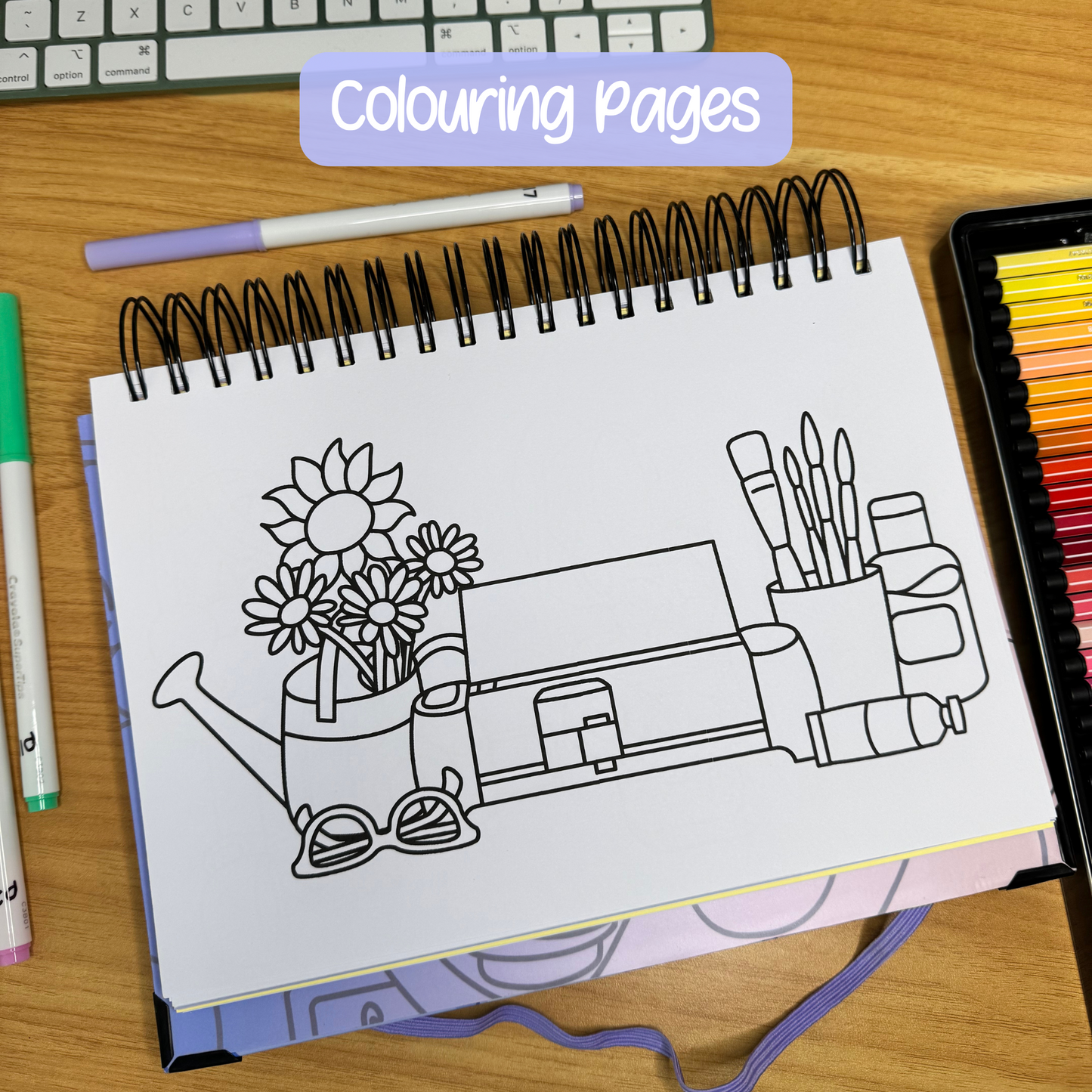 Hobby Illustrated Undated Bullet Journal-Style Planner - Flexible Layout for Creative Planning