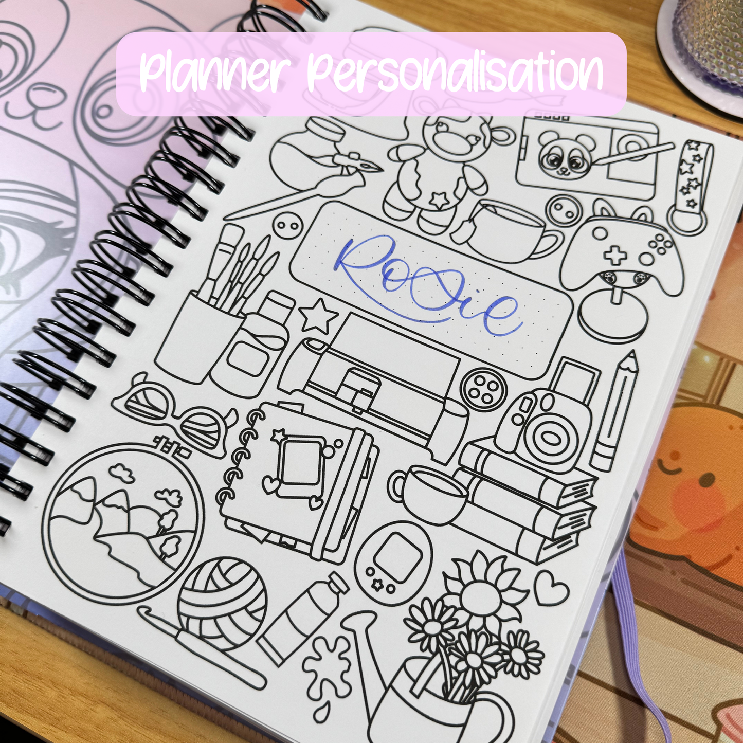 Hobby Illustrated Undated Bullet Journal-Style Planner - Flexible Layout for Creative Planning