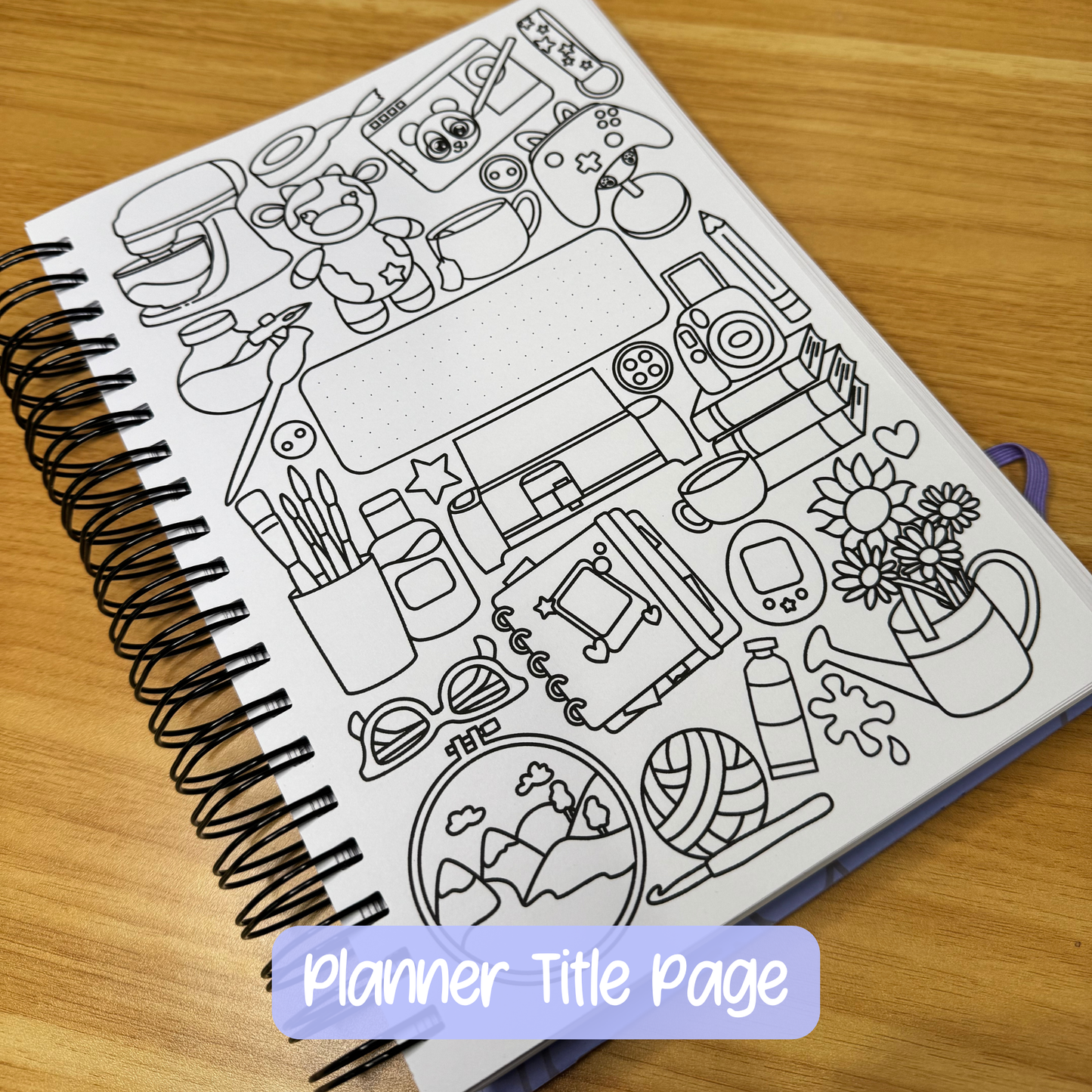 Hobby Illustrated Undated Bullet Journal-Style Planner - Flexible Layout for Creative Planning